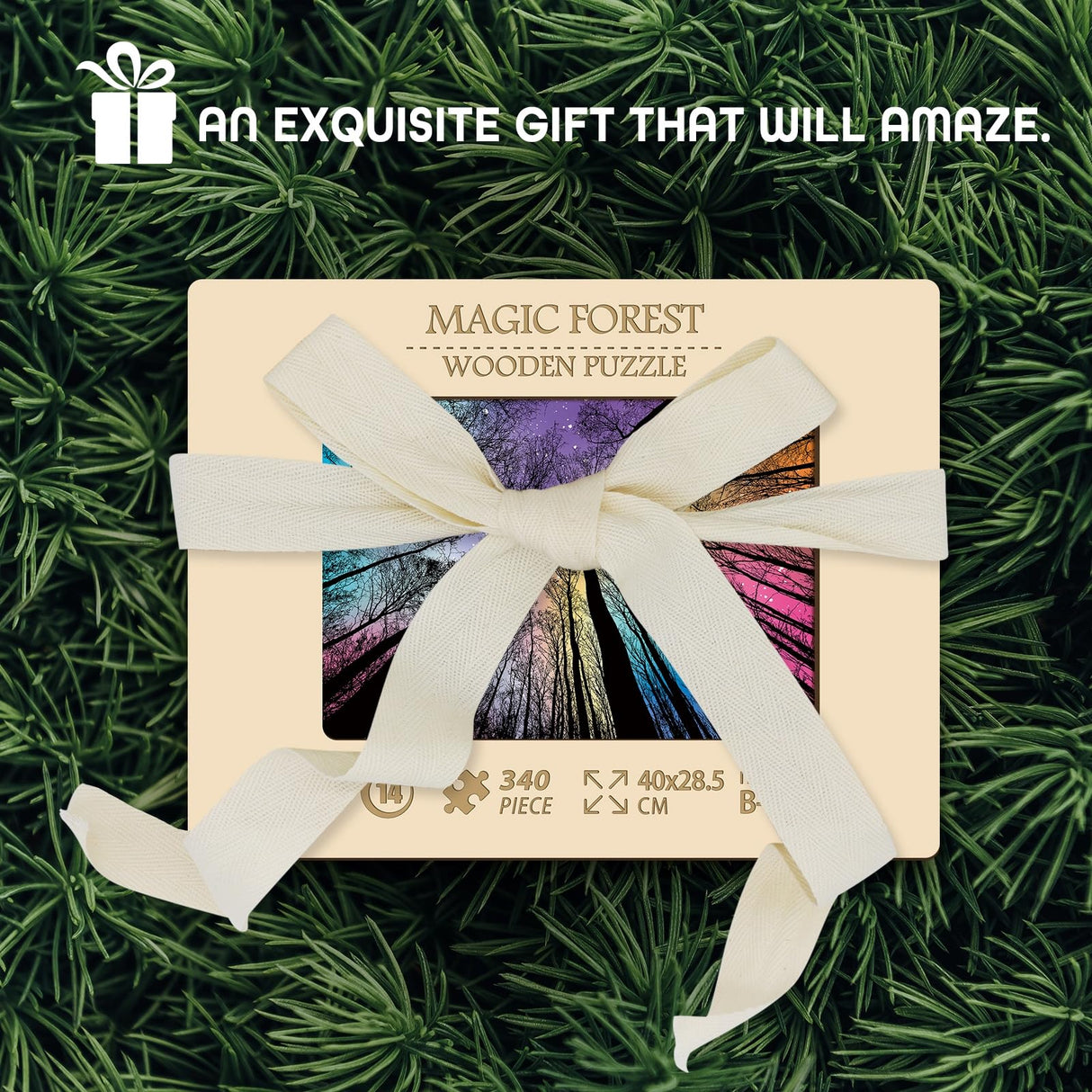 Hard Impossible Wooden Puzzles for Adults 340 Piece, Challenging Difficult Wood Puzzles for Adults, Colorful Gradient Puzzle for Adult BBOLDIN