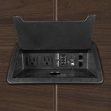 Romig Legacy 10 ft. Racetrack Conference Table with Charging Port- Neo Walnut Romig