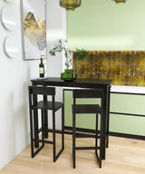 43 Inch Bar Table, Bar Height Pub Table, Water-Resistant Counter Height Table, Rectangular High Top for Kitchen & Dining Living Room, Black Metal Frame & Easy to Set Up, Black Fday