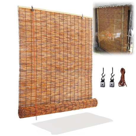 Bamboo Shades for Windows Bamboo Blinds, Bamboo Roll Up Window Blind 11" 15" 19" 23" 27" 31" 35" 39" 43" 47" 51" 55" 59" 63" 67" 71" 75" Home Sunshade Light Filtering, Cordless WoodArtSupply