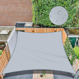 Waterproof Sun Shade Sail 12' x 14' Rectangle UV Block Sunshade,Heavy Duty Permeable 185GSM Backyard Shade for Backyard Yard Deck Patio Garden Outdoor Activities and Facility-Gray (Gray, 12 X 14 FT) LadyRosian