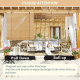 Natural Bamboo Roller Blinds for Indoor/Outdoor - Handwoven Shades for Privacy and Sun Control WDZDMYL