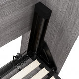 Bestar Pur Full Murphy Bed with Shelving Unit, 84-inch Space-Saving Wall Bed for Multipurpose Room Bestar