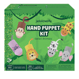 jackinthebox Hand Puppet Making Kit - 6 Safari Animals Felt Puppet Craft Kit for Kids, Creative DIY Arts & Crafts Kit Make Your Own Puppets, Storytelling Role Play, Great Craft Gifts for Kids Ages 4-8 jackinthebox