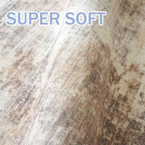 IOHOUZE Abstract Runner Rug 2x6 Ft Washable Runners for Hallways, Non Slip Kitchen Runner Printed Faux Wool Entryway Runner Indoor, Modern Abstract Floor Carpet for Hall Kitchen Bedroom, Beige Brown IOHOUZE