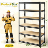DurayLoly 78" H Metal Shelving 6 Tier Garage Shelving Adjustable 2400LBS Storage Shelves Heavy Duty Pantry Shelves for Kitchen Closet Basement Warehouse DurayLoly