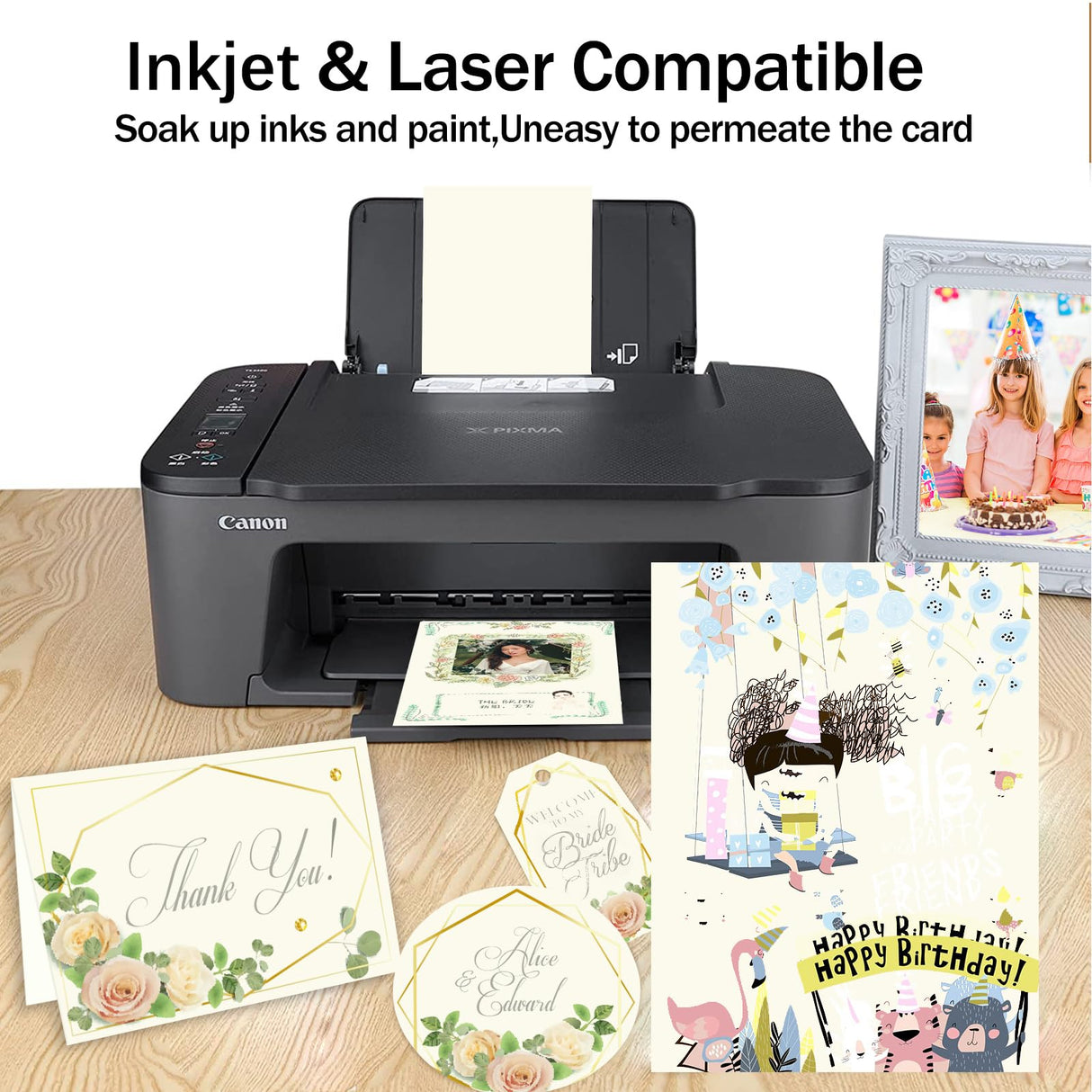 24 Sheets Cream Cardstock 8.5 x 11 Off White Paper, Goefun Ivory Card Stock Printer Paper for Cards Making, Office Printing, Certificate Goefun