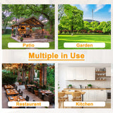 FDW | 5-Piece Dining Table Set | White | Glass Kitchen Table with 4 Upholstered Chairs and Faux Leather Cushions | Space-Saving and Modern Design | for Dining Room, Easy to Assemble FDW