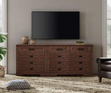 WAMPAT 2 in 1 Dresser with 12 Drawers for Bedroom, Wooden Closet Organizers and Storage, Drawer of Chest for Liviing Room, Hallway, Rustic Brown WAMPAT