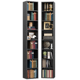 IRONCK Tall Narrow Bookshelf 8 Tiers 71in Set of 2, Compact Corner Bookcase, Easy to Match for Living Room, Office, Study, Bedroom IRONCK