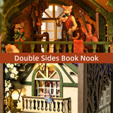 TOYQI DIY Book Nook Kit, Book Nook Kits for Adults, 3D Wooden Puzzle Dollhouse Booknook Bookend, Miniature Model Building Bookshelf Insert Alley - Cat Affairs Bureau TOYQI