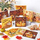 Saillong 12 Pack Thanksgiving Diamond Painting Greeting Card Kits DIY Fall Diamond Art Cards with Envelopes Pumpkin Turkey 5D Rhinestones Paint Card for Adults DIY Crafts Family Friend Birthday Gifts Saillong