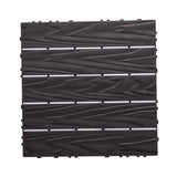 76-Pack Interlocking Deck Tiles - 11.42"x11.42" Dark Gray Polypropylene Flooring, 68.80 Sq.Ft Waterproof & Moisture-Proof Outdoor Patio Tiles, Easy Snap-Together Installation! Zjjseloru
