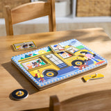Melissa & Doug The Wheels on the Bus Sound Puzzle - School Bus Puzzle, Wooden Puzzle For Kids and Toddlers Ages 2+ Melissa & Doug
