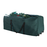 Elf Stor Green Rolling Christmas Storage Bag-For 12 FT Artificial Trees Canvas Duffel with Wheels-Protects Holiday Decorations & Inflatables, (L) 67” x (W) 28” x (H) 24 Elf Stor