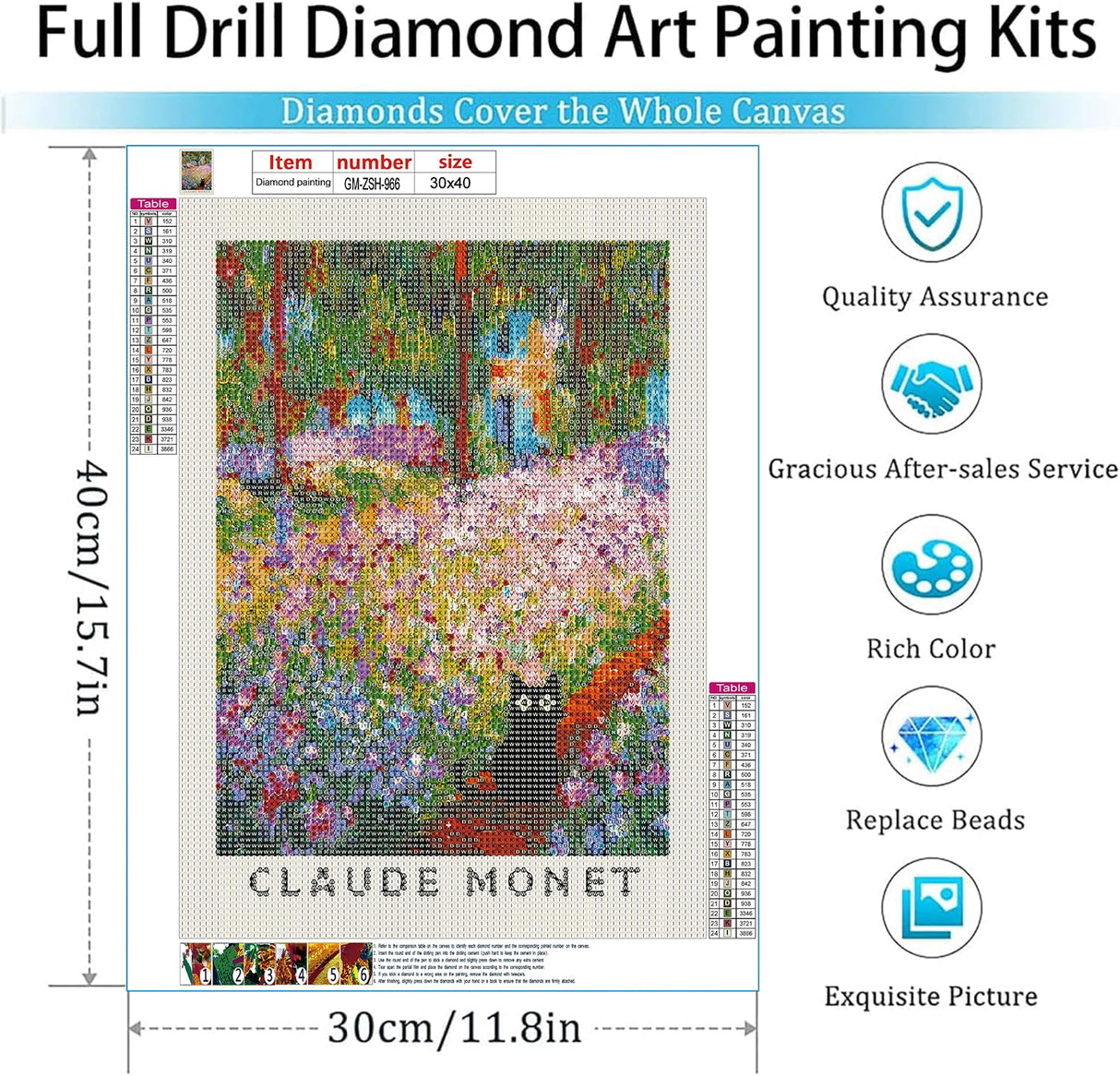 Diamond Painting Kits for Adults,5D Black Cats and Flower DIY Diamond Arts,Diamond Painting Kits for Adults,Round Full Drill Diamonds, Diamond Art Kits for Adults and Home Decor-12x16inch GemZono