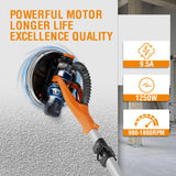 MAXXT Drywall Sander with Vacuum Dust Collection, Popcorn Ceiling Removal Tool, 6 Variable Speed Foldable Telescopic Electric Wall Sander, 600-1900RPM Power Sander Tool, LED Light, 18Pcs Sanding Discs MAXXT