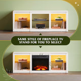 WLIVE LED TV Stand for 65 Inch TV, Modern Entertainment Center with Adjustable Glass Shelves & Customizable LED Lights, Sturdy Media Console for Living Room, Bedroom,Gaming (White) WLIVE