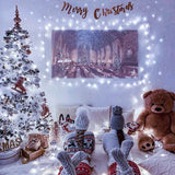 JMEXSUSS 66ft 200 LED White Christmas String Lights Indoor Bedroom, Connectable String Lights Outdoor Clear Wire, 8 Modes Twinkle String Lights Plug in for Classroom Tree Wedding Christmas Decoration JMEXSUSS