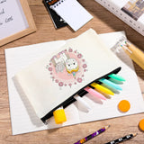 Sublimation Blank Bag Canvas Zipper Pouch Blank Makeup Bag Canvas Double-side Blank Pencil Case Bags for Painting DIY, 8.3 x 4.7 Inches(24 Pieces) Tenare