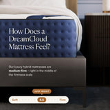DreamCloud 12" King Mattress - Luxury Hybrid Gel Memory Foam - 365 Night Trial - Premium Pressure-Relieving Layers - Forever Warranty - Mattress in a Box - CertiPUR-US Certified DreamCloud