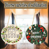 4 pcs Metal Sublimation Door Hanger Blanks,10 inch Round Unfinished Sign Blank,Sublimation Door Decorations Hanging,Sublimation Ornament Blanks,Door Decor Sublimation Metal Sign Blanks Guyuewey