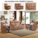 Manual Loveseat Recliner Sofa, Wall-Hugger 3 Seat Reclining Love Seat Couches, Leathaire Reclining Sofa Set, 3-Seater Recliner Chair for Living Room, Office, Apartment, Brown CANMOV