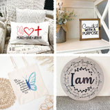 21pcs Christian Stencils for Crafts Reusable Motivational Bible Verse Template Drawing Religious Stencils for Painting on Wood Sign Fabric Canvas DIY Crafts Office Home Decoration(bible21) Huahui