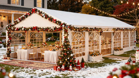 YITAHOME 20x40 ft Party Tent Outdoor Wedding Event Shelters Heavy Duty Upgraded Galvanized Canopy with Large White Roof, Removable Sidewalls, White YITAHOME