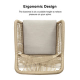 PURPLE LEAF 7 Pieces Outdoor Dining Set All-Weather PE Rattan Outdoor Patio Furniture Set with All Aluminum Frame Rectangular Table and Chairs Set for Lawn Garden Backyard Deck, Champagne PURPLE LEAF