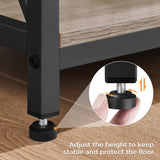 Yaheetech Industrial TV Stand for 55 Inch TV, Entertainment Center Media Console Table with Open Storage for Living Room, Wood Modern Furniture, Gray Yaheetech