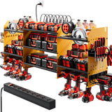 WIWIDRM Upgrade Large Power Tool Organizer Wall Mount with Charging Station Tool Storage Rack with 6.5FT Power Strip 10 Drill Holder and Storage Rack for Garage Organization WIWIDRM