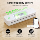 2025 Premium Portable Inkless Printer for Iphone, Android, Tablet, Laptop w/Bluetooth for home and school 8.5”x11” Thermal Printer-Wireless Mobile Printer w/FREE Shockproof Case, 3 rolls thermal paper STREAMLINED GADGETS