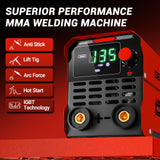 Mini Stick/Lift TIG Welder：DEKOPRO 135Amp 110V MMA Portable ARC Welding Machine Kit with Lift TIG Torch, IGBT Digital Display LCD, Hot Start, Arc Force, Anti-Stick DEKOPRO