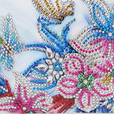 Diamond Painting Kits for Kids & Adult Cross-Body Handbag with Chain 5D DIY Rhinestone Cross Stitch Arts Craft Makeup Shoulder Bag Zipper for Christmas Gift Ross Beauty (Butterfly Flower) Ross Beauty