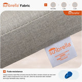 PURPLE LEAF 9 Pieces Patio Dining Set Aluminum Modern Rectangular Table and Wicker Chairs with Cushions for Kitchen Porch Garden Outdoor Furniture Sets, Champagne PURPLE LEAF