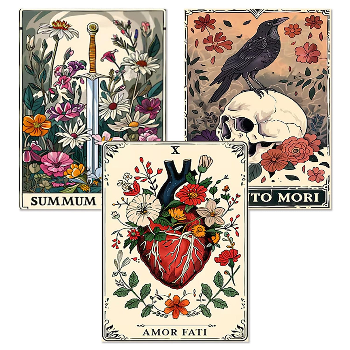 Fairyland JinWenn Diamond Art Kits for Adults Beginner, 3 Pack Tarot DIY Diamond Painting Kits 5D Diamond Dots Gem Art Crafts with Tools,Round Full Drill Crafts for Home Wall Decor&Gift-12x16inch Fairyland JinWenn