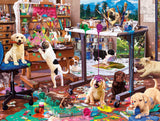 Buffalo Games - Steve Read - Painting Puppies - 750 Piece Jigsaw Puzzle for Adults -Challenging Puzzle Perfect for Game Nights - Finished Size is 24.00 x 18.00 Buffalo Games