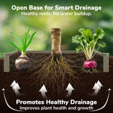 One Sweet Earth Raised Garden Bed - 4x4 ft Planter Box - Weathered Wood HDPE - No Tools Needed - DIY Kit for Urban Gardening, Flowers, Herbs & Vegetables - Made in The USA One Sweet Earth