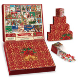 Christmas Advent Calendar Puzzle 1000 Piece for Adult, Christmas Countdown Calendar 2024 Jigsaw Puzzle, Holiday Santa Puzzle for Adult 1000 Piece BBOLDIN