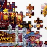Halloween Holiday Horror Puzzles for Adults 1000 Pieces, Fall Barn Jigsaw Puzzle, Scary Pumpkin Ghost Puzzles BBOLDIN