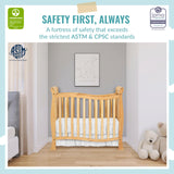 Dream On Me Violet 4-In-1 Convertible Mini Crib In Natural, Greenguard Gold Certified, JPMA Certified, 3 Position Mattress Height Settings, Non-Toxic Dream On Me