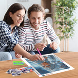 NEWENMO Fairy Diamonds Painting Kits for Adults Beginner DIY 5D Owl Diamond Art Paint with Round Diamonds, Full Drill Gem Art Diamonds Painting for Craft Home Wall Decor 12x12 in NEWENMO