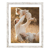 TWING 11x14 Rustic Picture Frames, Distressed White Photo Collage Frame for Wall Decor Display Pictures 8x10 with Mat or 11x14 without Mat,Large Gallery Collage Picture Frames for Wall Mounting TWING
