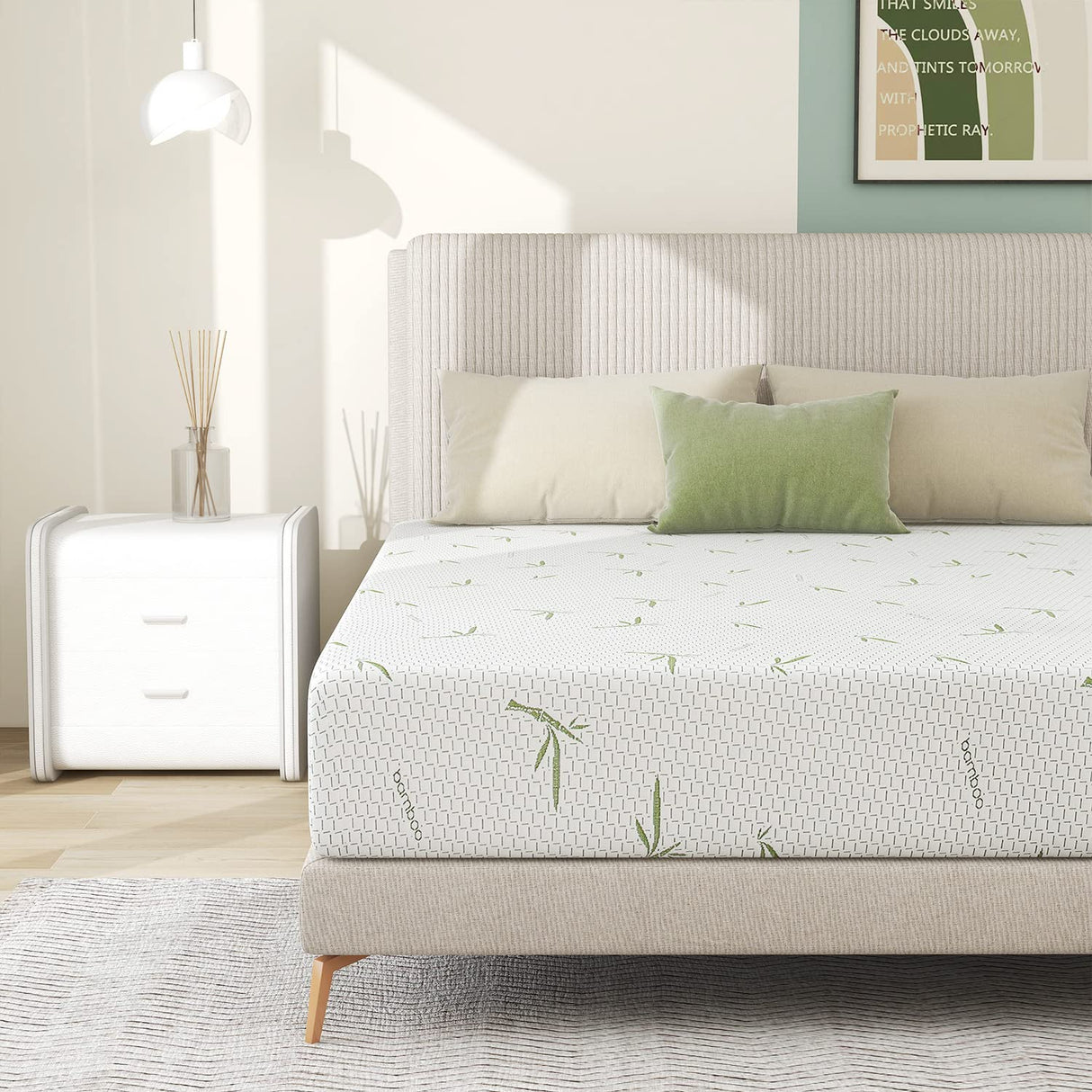 wOod-it Queen Mattresses, Memory Foam Mattress Queen Size Bed in a Box Cooling Gel Medium Firm(10 Inch) wOod-it