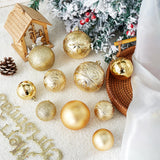 Wironlst Christmas Ball Ornaments - 30pcs Shatterproof Plastic Christmas Ornaments Hanging Ball Decorations for Xmas Tree, Holiday, Wedding, Party (Multi-Size, Gold) Wironlst