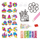 BEARUN Gem Art, Kids Diamond Painting Kit-Big 5D Gem, Arts and Crafts for Girls Ages 6-12, Create Your Own Magical Stickers and Suncatchers - Diamond Art Gift for Girls Ages 6, 7, 8, 9, 10-12, 6-8 BEARUN