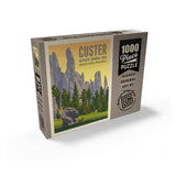 MyPuzzle Custer State Park, South Dakota, Vintage Poster - Premium 1000 Piece Jigsaw Puzzle for Adults MyPuzzle.com