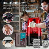 SUNLU Flexible 3D Printer Resin 2KG, 66A 3D Printing Resin for Printing Soft and Flexible Items, Bendable and Not Brittle, Fast Curing 405nm UV Photopolymer Resin. (2000G Gray) SUNLU