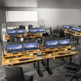 FICIHI Electric Standing Desk USB A/C Charging Port, Electric Height Adjustable Desk,63 x 30 inches Desk with 4 Drawers,Larger Table Legs,Ergonomic Workstation Suitable for Home Gaming Office FICIHI